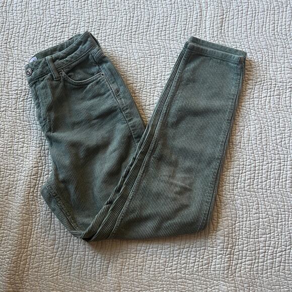 BDG Mom Corduroy Pants Green Size 26 - Picture 1 of 8